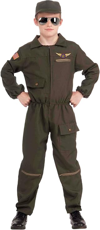 Forum Novelties unisex child Fighter Jet Pilot Costume, As Shown, Small US