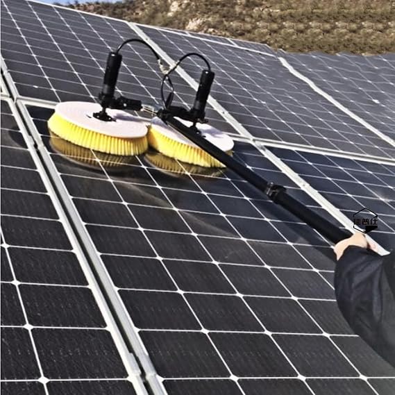 Double Head Solar Photovoltaic Cleaning Machine,Telescopic Solar Panel Cleaning Brushes Rod,3.5m - 7.5m brushes rod,Adjustable Length,3.5m