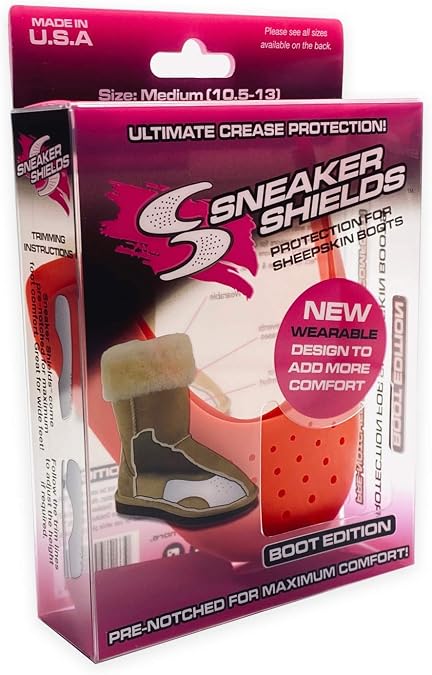 Sneaker Shields (1 PAIR) The Original Sheepskin Boot Shoe Crease Preventer - BEWARE OF COUNTERFEITS