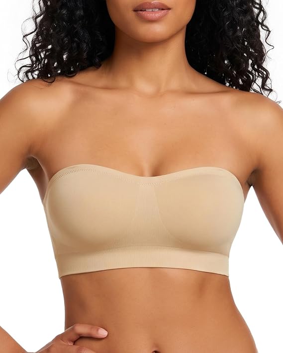 HACI Strapless Seamless Bandeau Bra for Women Everyday