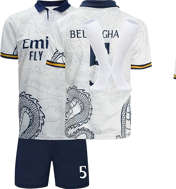 #5 Special Design Football Soccer Jersey/Shorts Socks Gift Set for Children Youth Sizes