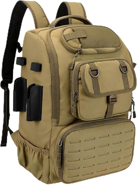 Hp hope Fishing Backpack with Rod Holders and Cooler, 40L Fishing Tackle Bag, Fishing Tackle Backpack, Fishing Gear, Green (Kelly green), 40 litres, Backpack