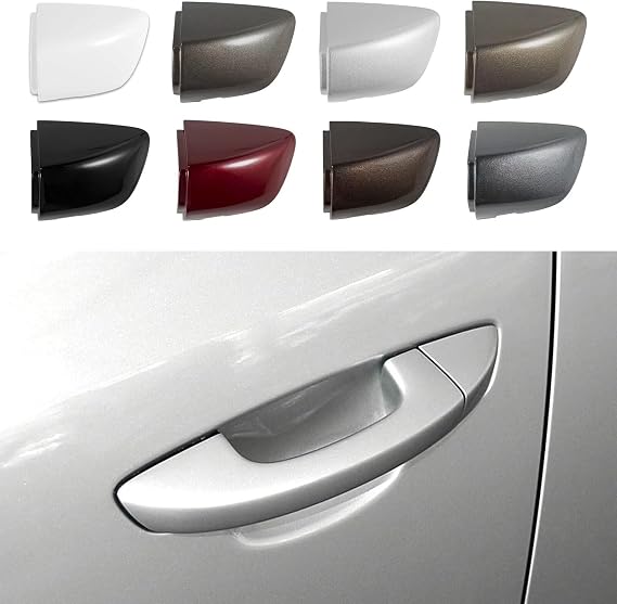 Car Front Left Exterior Door Handle Lock Cover Fit for VW Golf 6 Passat Scirocco Sharan Skoda Superb Seat Alhambra 1K8837879 5KD837879 Door Handle Cover Silver