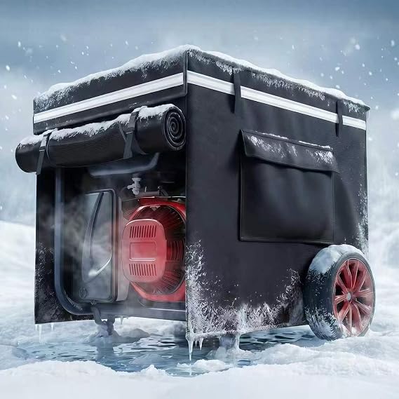 Generator Covers While Running, 28 "L x 20" W x 20 " Storm & Snow Shield with EVA Window & Ventilation, Heavy Duty 900D Waterproof Fabric, Fits 3000W-5000W Generators (Honda, Champion, Westinghouse)