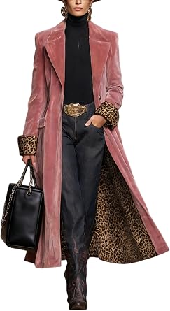 Blazers for Women Oversized Long Velvet Blazers Casual Coat Color Block Suit Jacket Blazer