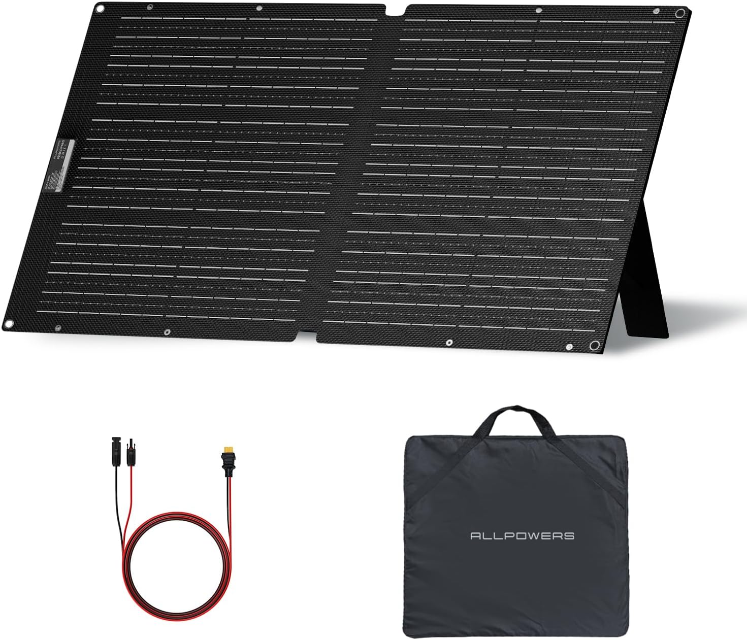 ALLPOWERS SOLAX SE100 100W Solar Panel Solar Charger for S2000 PRO R600 R1500 LITE R2500 R4000 Solar Generator, Foldable Solar Panel with Adjustable Kickstand for Outdoor Camping Indoor RV