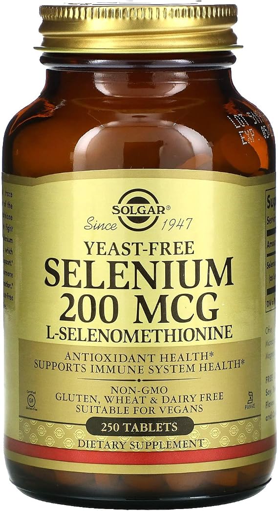 Solgar Yeast-Free Selenium 200 mcg, 250 Tablets (FFP)