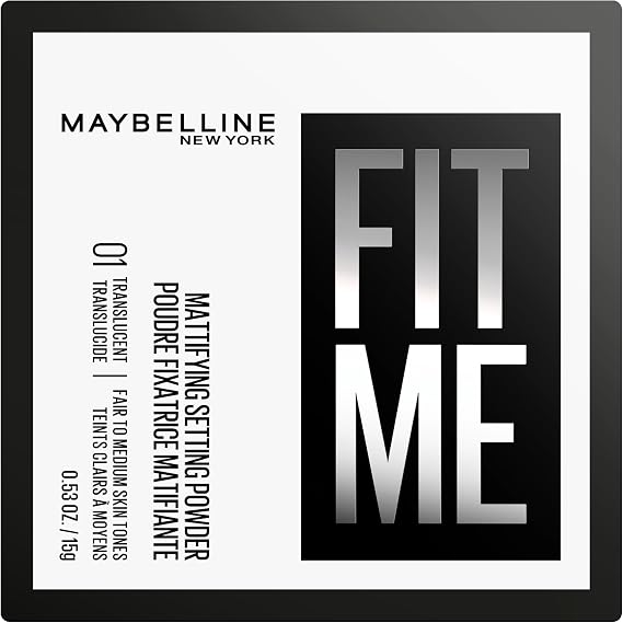 Maybelline Setting Powder Fit Me Loose Powder 16H Wear, 01 Translucent