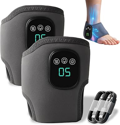 GDSAFS 2026 Upgrade Foot Massager for Neuropathy, Cordless Portable Foot Renew Triple Method Massager, 3 Vibration Grade & 5 Heat Grade, for Achilles Tendinitis & Plantar Fasciitis Pain Relief 2PCS