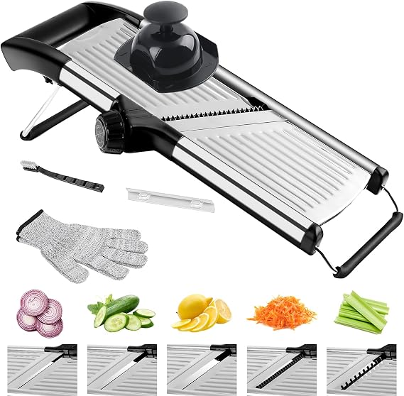Mandoline Slicer for Kitchen, Adjustable Vegetable Slicer