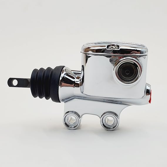 Chrome 3/4 Bore Rear Brake Master Cylinder for 2008-2023 Harley Electra Glide FLHT, Street Glide FLHX, Road Glide FLTR & Road King FLHR Touring Models - Replaces HD Part Number 41763-08B