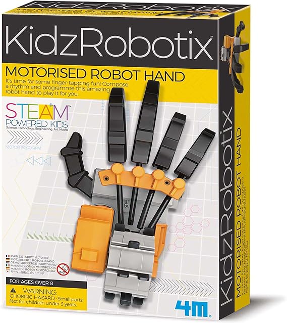 4M KidzRobotix Motorized Robot Hand DIY Science Kit & Mechanical STEM Toy