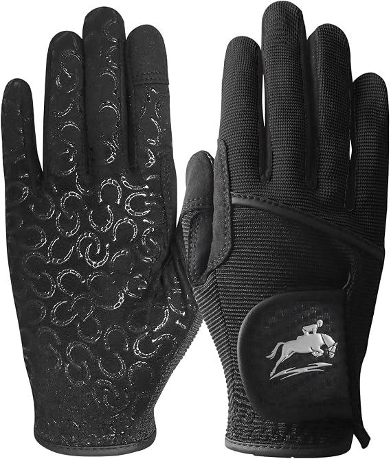 AMRTA Horse Riding Gloves Women Ladies Equestrian Grip 1 Pair
