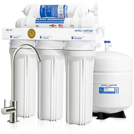 APEC Water RO-90, 5-Stage Under Sink Reverse Osmosis System, 90 GPD