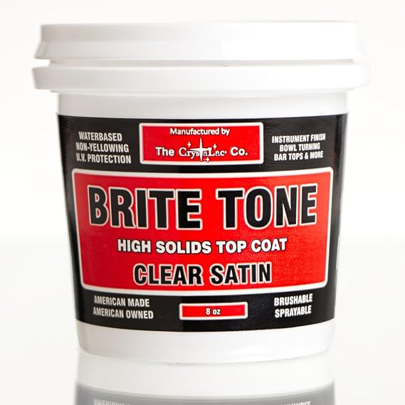 CrystaLac Brite Tone High Solids Polyurethane Instrument Finish 8 oz Mini (Clear Satin)