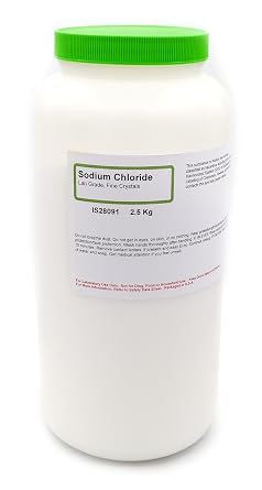 Fine Crystalline Laboratory-Grade Sodium Chloride, 2.5kg - The Curated Chemical Collection