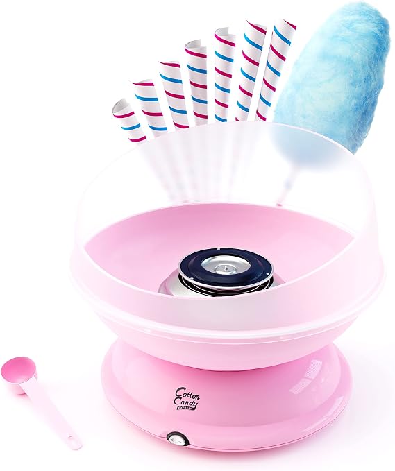Cotton Candy Express CC1000-S Cotton Candy Machine, Easy to Use and Clean, Nostalgia, and Fun,  with Instruction Manual and Tip Card, Pink