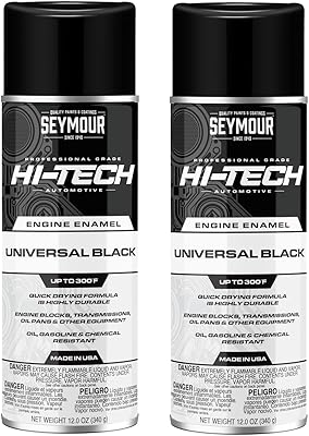 EN-42 – Hi-Tech Engine Enamel Spray Paint—Universal GM Black 12 oz, 2-Pack  24 oz Total | Automotive Engine Coating | Gloss Finish for Engines & Metal Parts
