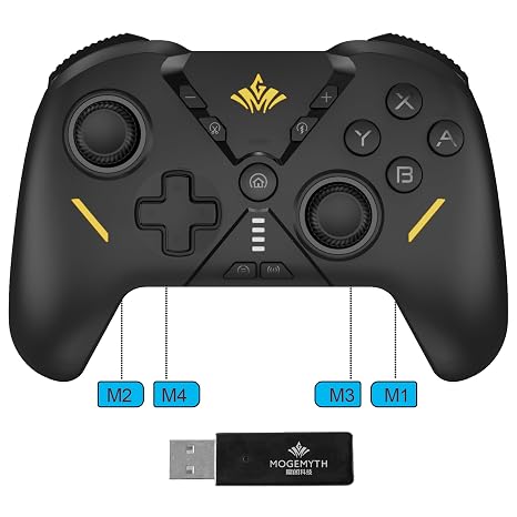 MOGEMYTH Switch Controller, with Dual Vibration and 6-Axis Gyro, BT Controller for iPhone/Android/Switch and Windows 7/8/10/11,wireless controller pc
