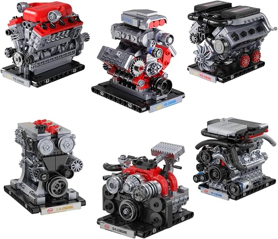 JMBricklayer V8 V12 W16 V6 L4 B4 Engine Model Kits that Works for Adults 60023+60024