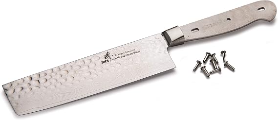ZHEN Hammered Surface Damascus Nakiri Knife Blank 6-5/8" L X 5/64" T (170Mm X 1.8Mm)