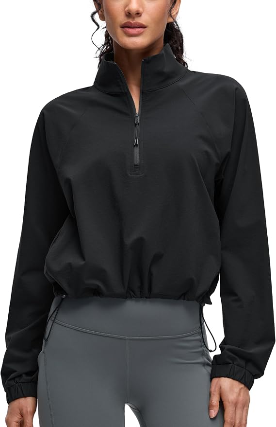 CRZ YOGA Drawstring Bottom Athletic Jackets