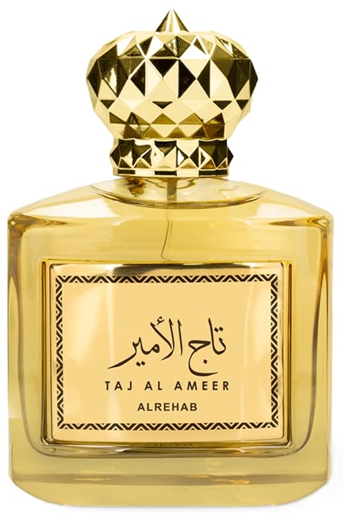 Al Rehab Taj Al Ameer Citrus, Aromatic, Woody, Musky Eau de Parfum Spray Long Lasting Fragrance for Men, 3.33 Ounce / 100ml