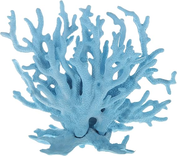 VOCOSTE Coral Reef Decor, Mini Faux Coral Decor for Aquarium Decorations, Blue, 6.3"x5.31"