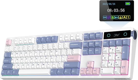 EPOMAKER TH108 PRO Full Size Mechanical Keyboard with Screen & Knob