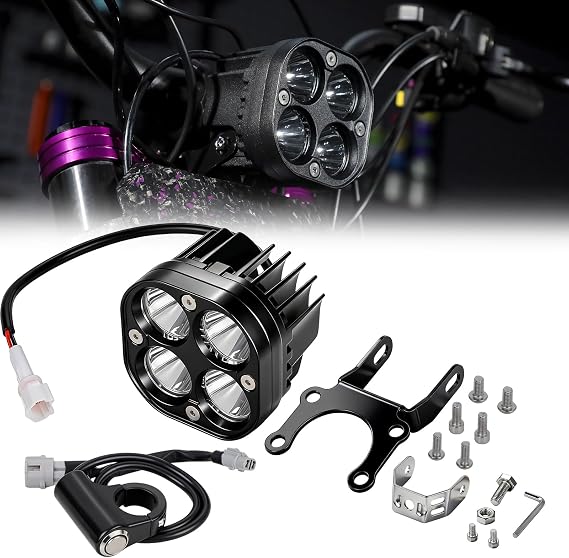 CHAGNCHENG Ebike Headlight kit for Surron | Square Design 18W 1350lm LED Headlight with Switch for Electric Dirt Bike Sur Ron Light Bee X and S/X160/X260