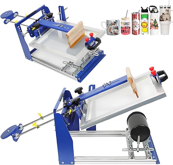 Cylindrical Screen Printing Machine,Manual Cylinder Bottle Cup Press Printing Printer Sur face Curved Screen Printing Machine,High Efficiency Screen Printing Equipment