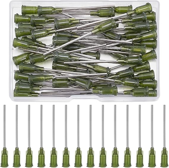 FINGERINSPIRE 60PCS 14G Blunt Tip Dispensing Needle with Luer Lock 2.16inch Deep Sky Blue Plastic Fluid Precision Blunt Needle Dispense Tips with 304 Stainless Steel Pin for Refilling Liquid Inks Glue