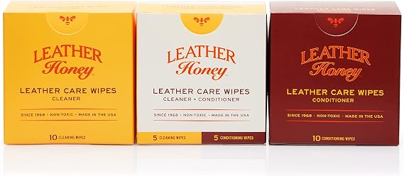 Leather Honey Combo Wipes with Conditioner and Cleaner Wipes