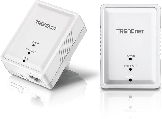 TRENDnet Powerline 500 AV Nano Adapter Kit,TPL-406E2K,Plug & Play Install | Includes 2 x TPL-406E Adapters, Cross Compatible With Powerline 600-500-200, Windows 10, 8.1, 8, 7, Vista, XP