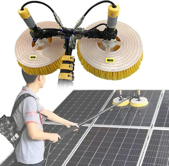 7.5M Telescopic Rod Rotary Brush for Solar Panels, Pv Module On Grid, Solar Robot Cleaning,Dry and Water Cleaning Equipment