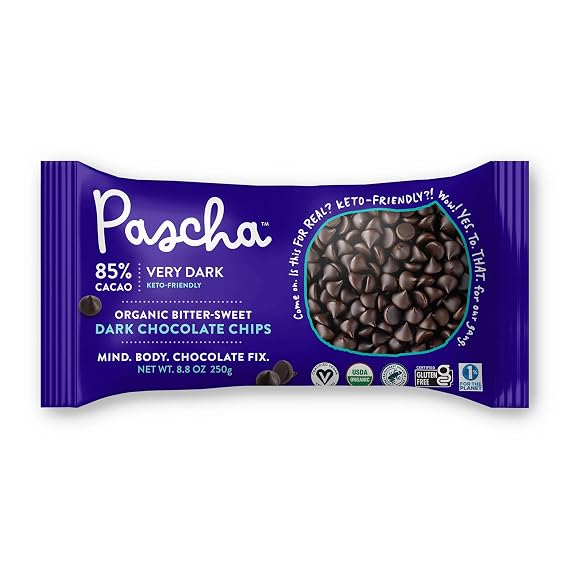 Pascha Chocolate Baking Chip, 85% Caca, 8.8 oz