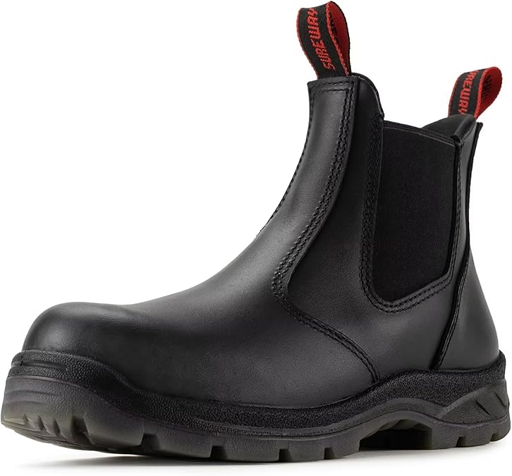 SUREWAY Men's Slip On Fire & Safety Work Boots Composite/Soft Toe