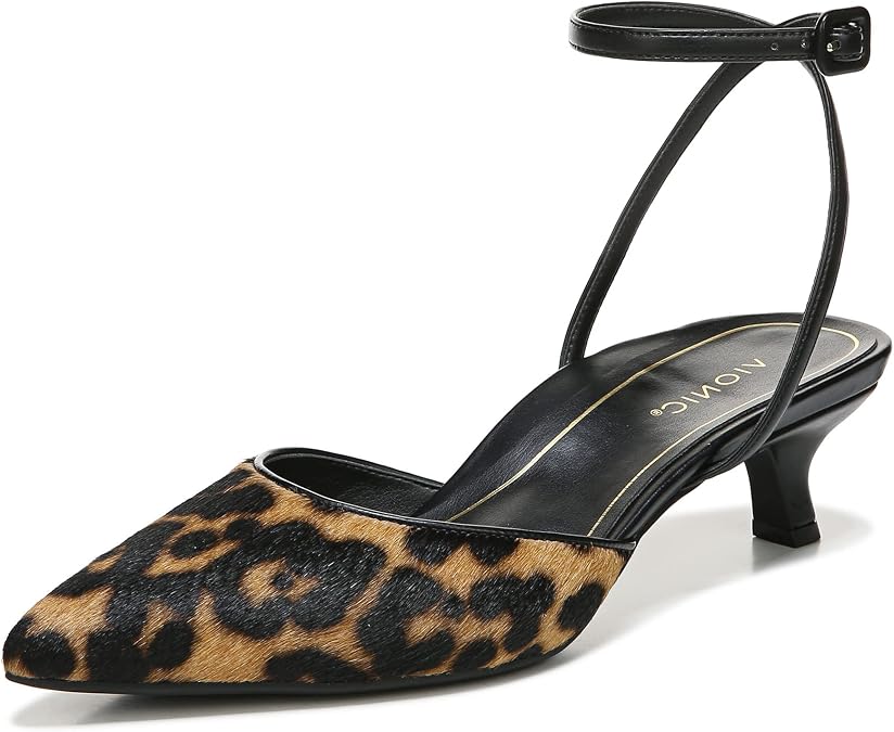 Vionic Women's Primrose Jacynda Strappy Kitten Heel- Supportive Ladies Dress Ankle-Strap Heels that Include Three-Zone Comfort with Orthotic Insole Arch Support, Medium Fit Sizes 5-11