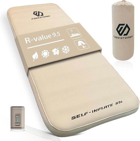 Self Inflating Sleeping Pad - 2.7" Extra Thick Memory Foam Pad