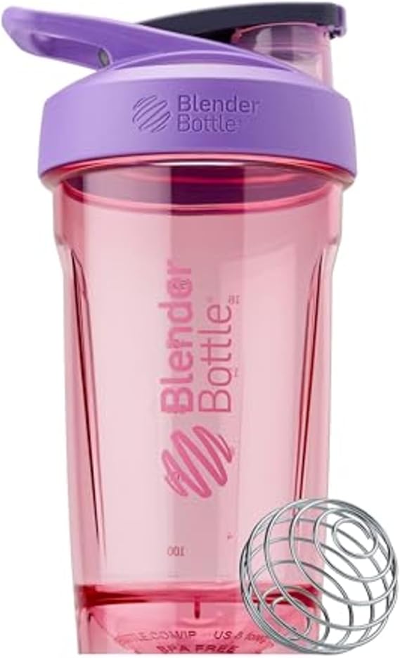 BlenderBottle Mixer Shaker Bottle Strada Tritan 24-Ounce 710ml Official Import Lilac BBSTT24 LIL