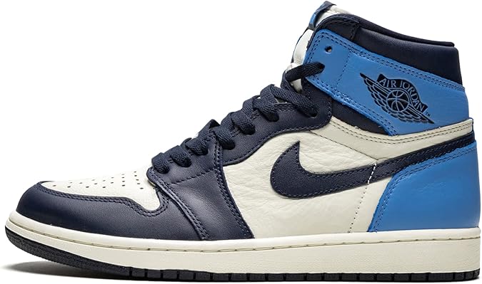 Jordan Mens Air Jordan 1 Retro High OG 555088 140 Obsidian/University Blue - Size 10