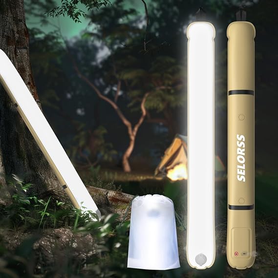 Inflatable Camping Light 33.86in/86cm Foldable Telescopic Lamp [Energy Class A]