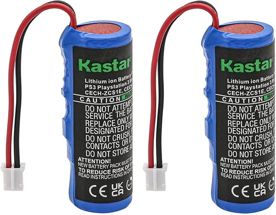 Kastar 2-Pack Replacement Battery for Sony PS3 Move Navigation Controller, Compatible with LIS1442 4-180-962-01 CECH-ZCS1E CECH-ZCS1U