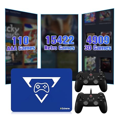 2TB Game Hard Drive with 20441 Games, Plug and Play Video Game Console for PC, 3 Game System in 1, Emulator Console Compatible with win OS