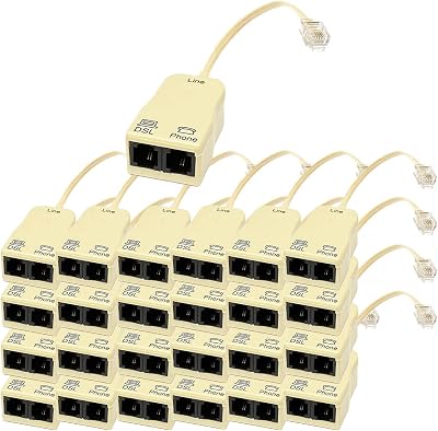 iMBAPrice Pack of 25 in-line DSL Splitter wNoise Filter