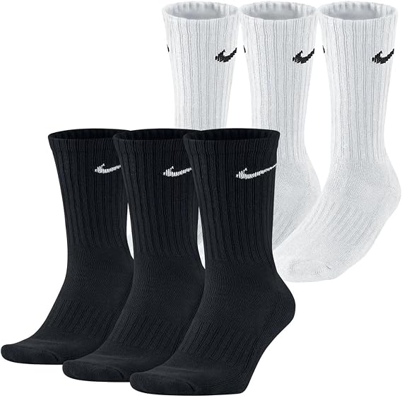 NIKE Men's U Nk Everyday Cush Crew 6pr-bd Socks
