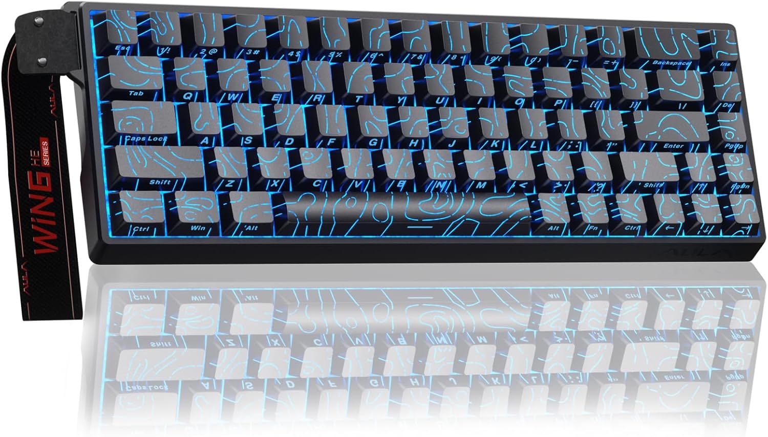 AULA WIN68 HE Hall Effect Gaming Keyboard,Adjustable Actuation Rapid Trigger,0.02mm RT Accuracy,8000Hz,RGB Backlight,USB-C Wired,60% Percent Magnetic Keyboard
