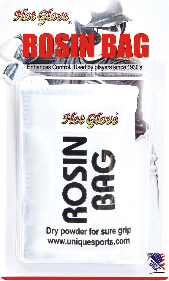 Hot Glove Rosin Bag Baseball & Softball Grip Powder Professional Dry Hand Grip for Pitchers & Hitters Sweat Absorbing Rosin for Bat Grip & All Sports Made in USA