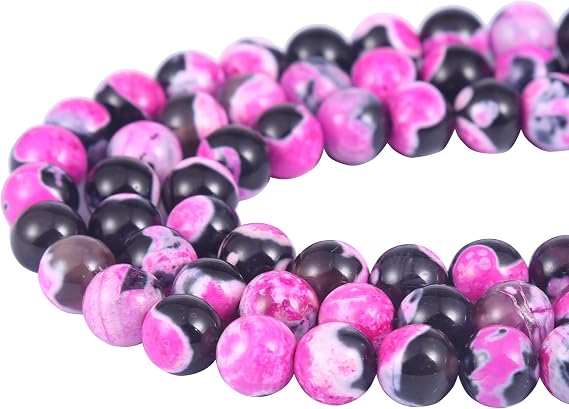 8mm Red Fire Agates Round Spacer Loose Beads for Jewelry Making 15"