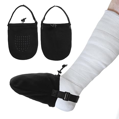 JFMkaer Cast Sock Cover for Foot 2Pcs, Toe Portective Cover, Adjustable and Non-slip Cast Sock Toe Cover for Women Men, Toe Sock Cover for Casted Foot